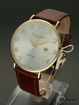 Zegarek męski Bruno Calvani na brązowym pasku BC2958 GOLD. Cała kolekcja Bruno Calvani charakteryzuje się oryginalnością i elegancją. Spośród wielu zegarków męskich jak i damskich wybrać można czasomierz, który z pewnością z (4).jpg